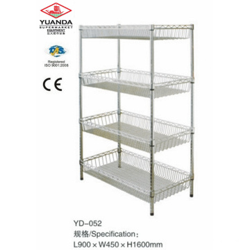 Metal Basket Display Stand Wire Rack